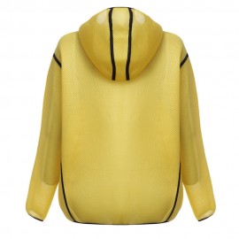 CHIC HOODED DOUBLE POCKET COAT FOR WOMEN (LUMINOUS YELLOW, SIZE S/M/L)