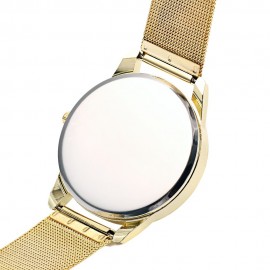 ZHOULIANFA UNISEX QUARTZ WATCH CHRISTMAS THEME PATTERN DIAL STAINLESS STEEL NET BAND WRIST