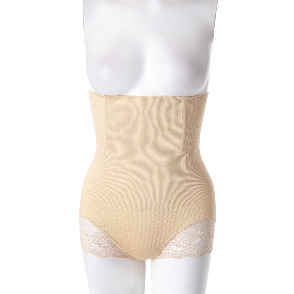 HIGH-WAISTED BUTT LIFTER SOLID COLOR TUMMY CONTROL WOMEN'S BRIEFS (APRICOT, SIZE S/M/L/XL)