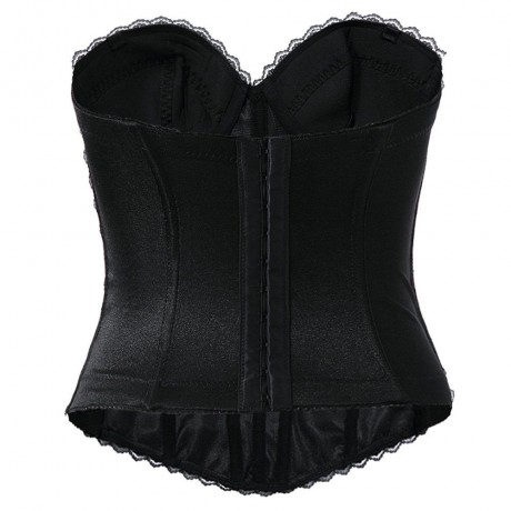 STRAPLESS FLORAL AND SKULL PRINT FIGURE PATTERN WOMEN'S CORSETS (BLACK, SIZE S)