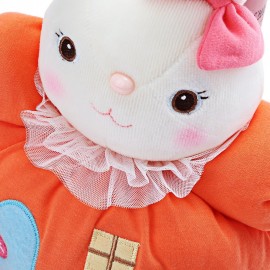 METOO STUFFED PLUSH DOLL TOY BIRTHDAY CHRISTMAS GIFT FOR BABY (ORANGEPINK)