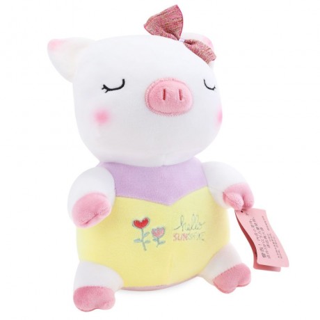 METOO STUFFED LITTLE PIG PLUSH DOLL TOY BIRTHDAY CHRISTMAS GIFT FOR BABY (YELLOW)