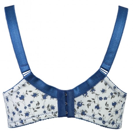 ADJUSTABLE FLORAL PRINT FRONT BUTTON WIREFREE COTTON MATERNITY BREASTFEEDING NURSING BRA (
