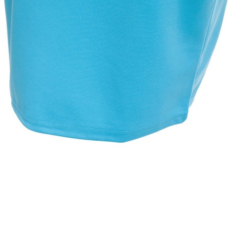 ELEGANT CASUAL ROUND COLLAR LONG SLEEVE SOLID PLUS SIZE WOMEN DRESS (LIGHT BLUE, SIZE S/M/