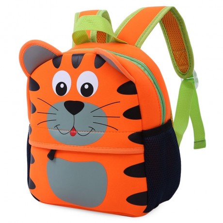 COLORFUL CARTOON ANIMAL DESIGN WATERPROOF DURABLE SCHOOL BAG FOR CHILDREN (TIGER)
