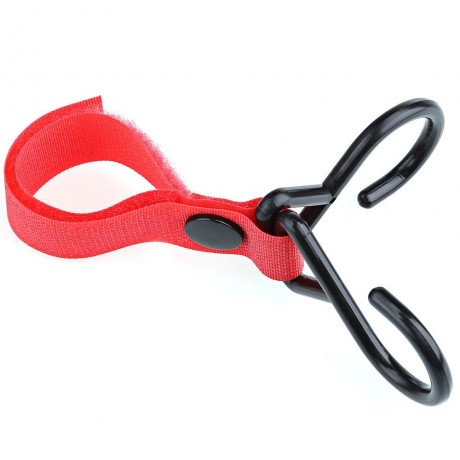 PORTABLE HIGH TOUGHNESS BABIES STROLLER HOUSEHOLD HOOK (RED)
