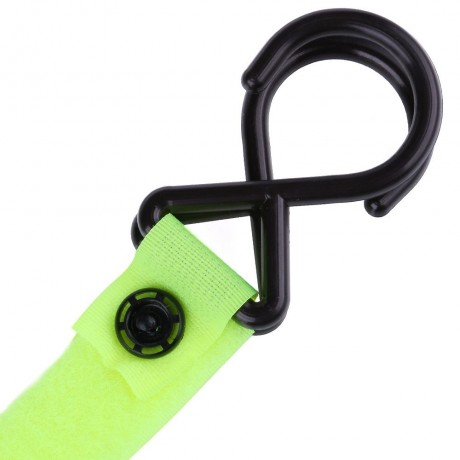 PORTABLE HIGH TOUGHNESS BABIES STROLLER HOUSEHOLD HOOK (FLUORESCENT YELLOW)