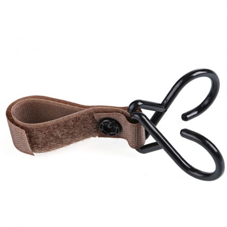 PORTABLE HIGH TOUGHNESS BABIES STROLLER HOUSEHOLD HOOK (LIGHT COFFEE)