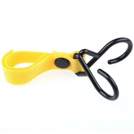 PORTABLE HIGH TOUGHNESS BABIES STROLLER HOUSEHOLD HOOK (YELLOW)
