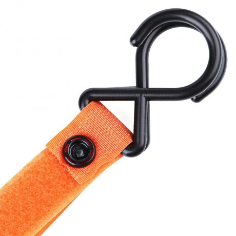 PORTABLE HIGH TOUGHNESS BABIES STROLLER HOUSEHOLD HOOK (ORANGE RED)