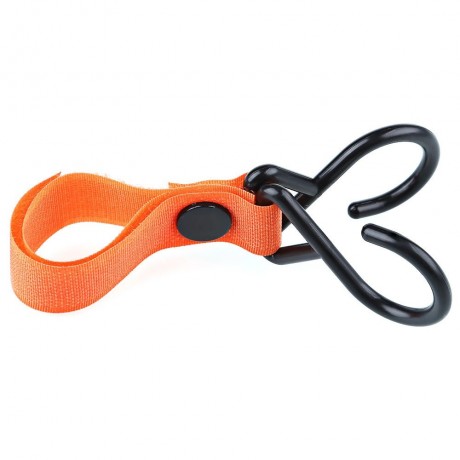 PORTABLE HIGH TOUGHNESS BABIES STROLLER HOUSEHOLD HOOK (ORANGE RED)
