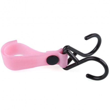 PORTABLE HIGH TOUGHNESS BABIES STROLLER HOUSEHOLD HOOK (LIGHT PINK)