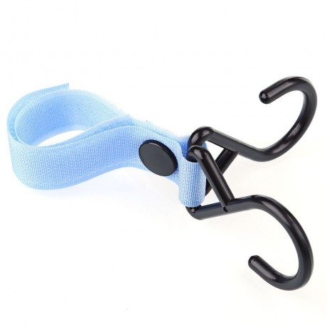 PORTABLE HIGH TOUGHNESS BABIES STROLLER HOUSEHOLD HOOK (AZURE)