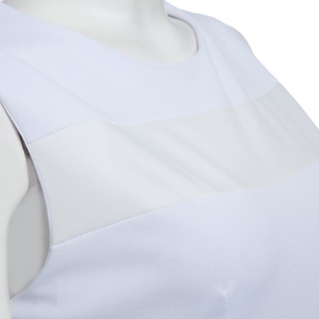 ATTRACTIVE JEWEL COLLAR SLEEVELESS PU LEATHER SPLICING PLUS SIZE MIDI DRESS FOR WOMEN (WHI
