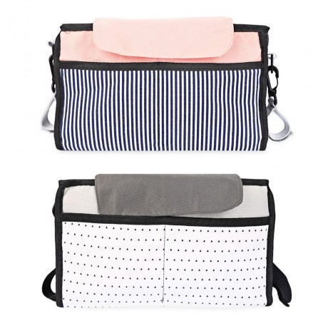 CONVENIENT CHILD CART LARGE STORAGE MOTHER BAG (PINK)
