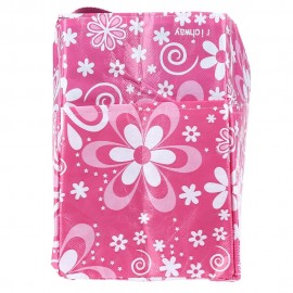 MULTIPURPOSE FLOWER PRINT WATERPROOF SEPARATE MUMMY HANDBAG (PINK)