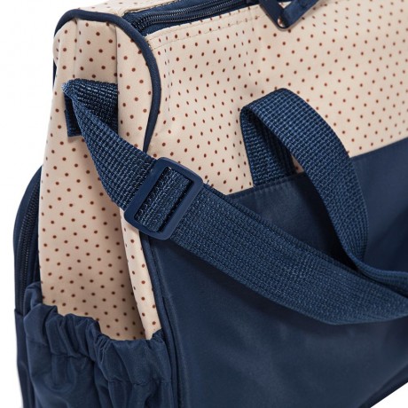 5PCS MULTIFUNCTIONAL DOT NAPPY CHANGING MUMMY HANDBAG DIAPER PAD FEEDING BOTTLE HOLDER FOO
