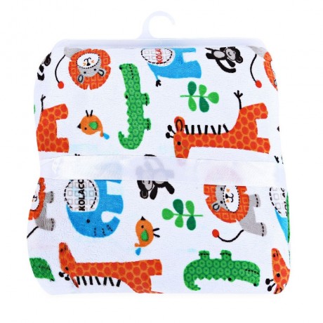 SOFT SHORT PLUSH CARTOON PRINTED KIDS BLANKET FOR PRESENT