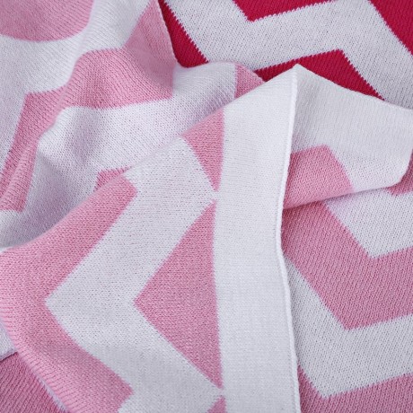 FASHION PRINTED BABY COTTON WATER UPTAKE BLANKET / BATH TOWEL (RED   WAVY STRIPE)