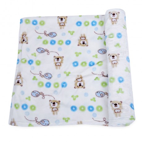 SUPER SOFT CHILDREN CARTOON PRINT PLUS SIZE BLANKET (LITTLE BEAR)