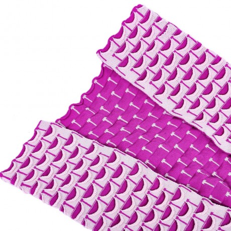 CHARMING MERMAID SHAPE GEOMETRIC DESIGN SMALL POCKET PATTERN BLANKET (PINK)