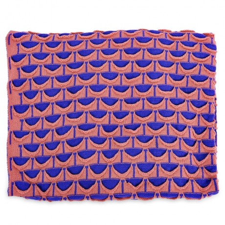 CHARMING MERMAID SHAPE GEOMETRIC DESIGN SMALL POCKET PATTERN BLANKET (ORANGEPINK)
