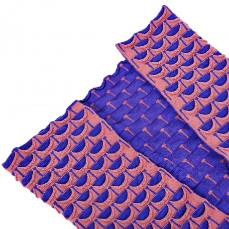 CHARMING MERMAID SHAPE GEOMETRIC DESIGN SMALL POCKET PATTERN BLANKET (ORANGEPINK)