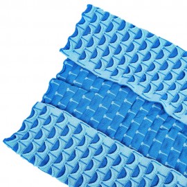CHARMING MERMAID SHAPE GEOMETRIC DESIGN SMALL POCKET PATTERN BLANKET (BLUE)