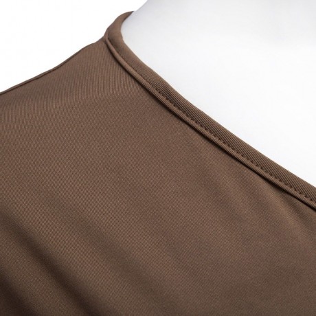 SIMPLE STYLE WOMEN'S PLUS SIZE BAT SLEEVE V NECK PURE COLOR T-SHIRT (BROWN, SIZE XL/2XL/3X
