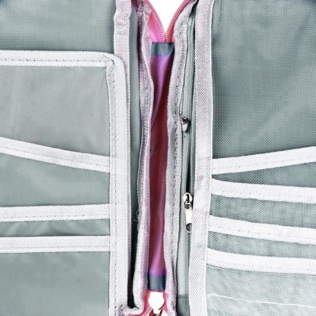 SOLID ZIPPER DESIGN MULTI FUNCTION CARD BAGS FOR MEN WOMEN (PINK)