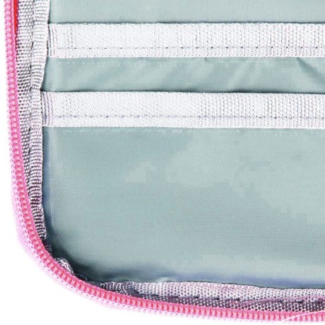 SOLID ZIPPER DESIGN MULTI FUNCTION CARD BAGS FOR MEN WOMEN (PINK)