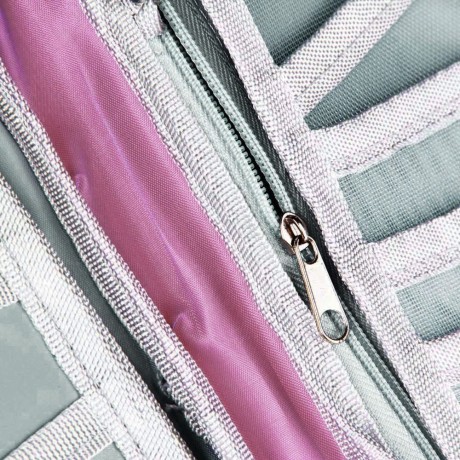 SOLID ZIPPER DESIGN MULTI FUNCTION CARD BAGS FOR MEN WOMEN (PINK)