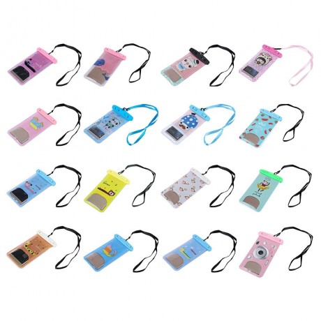 TOUCH SCREEN WATERPROOF PVC DIVING SWIMMING SURFING DRIFTING CELL PHONE POCKET (YELLOW)