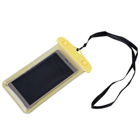 TOUCH SCREEN WATERPROOF PVC DIVING SWIMMING SURFING DRIFTING CELL PHONE POCKET (YELLOW)