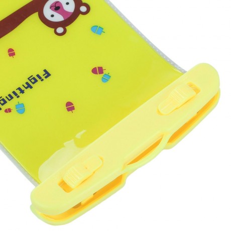 TOUCH SCREEN WATERPROOF PVC DIVING SWIMMING SURFING DRIFTING CELL PHONE POCKET (YELLOW)