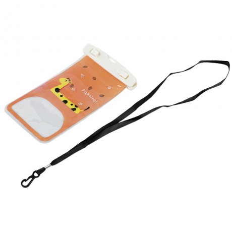 TOUCH SCREEN WATERPROOF PVC DIVING SWIMMING SURFING DRIFTING CELL PHONE POCKET (ORANGE)