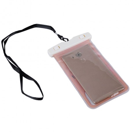 TOUCH SCREEN WATERPROOF PVC DIVING SWIMMING SURFING DRIFTING CELL PHONE POCKET (ORANGE)