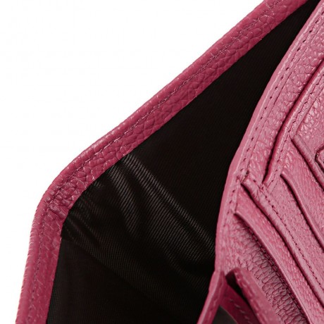 PRACTICAL LICHEE PHOTO DRIVING LICENSE HOLDER CARD WALLET FOR UNISEX (ROSE RED)