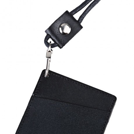 FLAMA UNISEX TRIANGLE DESIGN PU LEATHER CARD COVER WALLET (BLACK)