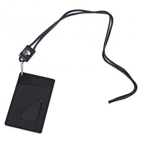 FLAMA UNISEX TRIANGLE DESIGN PU LEATHER CARD COVER WALLET (BLACK)