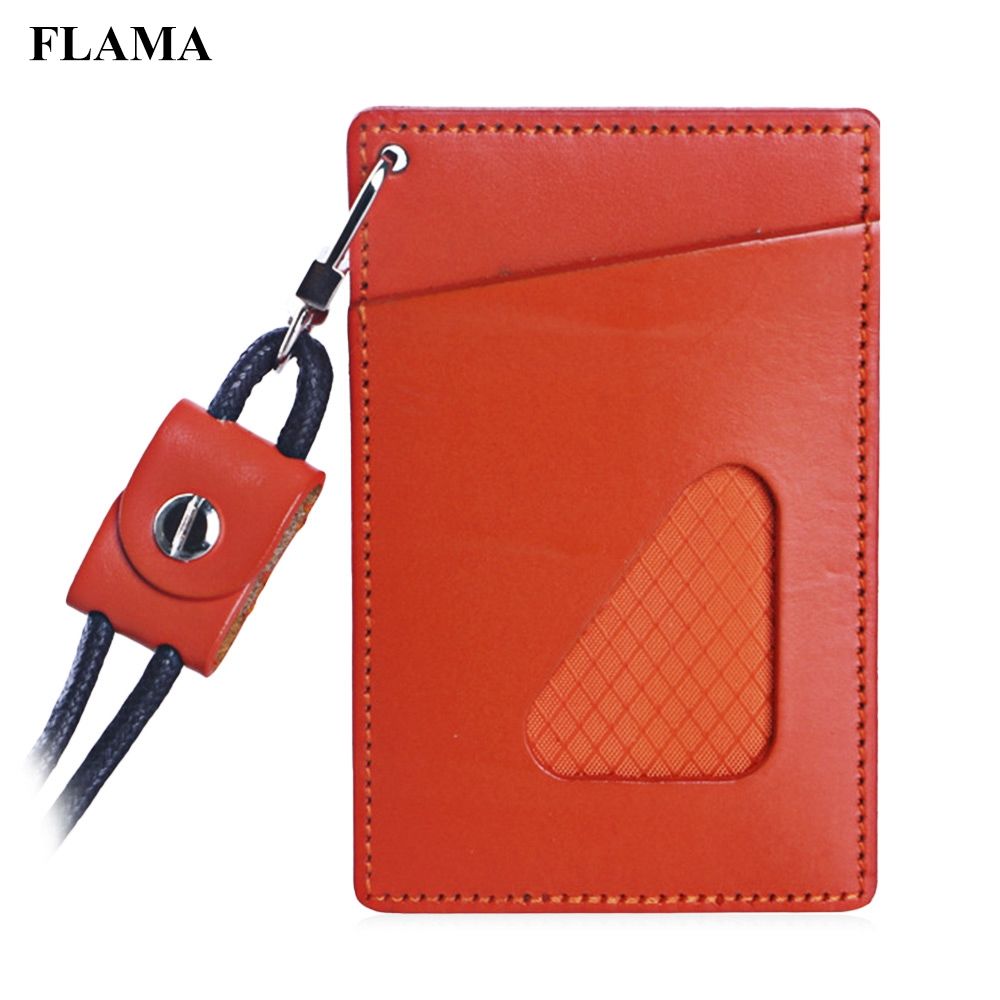 FLAMA UNISEX TRIANGLE DESIGN PU LEATHER CARD COVER WALLET (ORANGE RED)