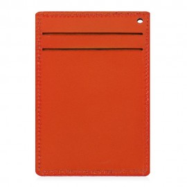 FLAMA UNISEX TRIANGLE DESIGN PU LEATHER CARD COVER WALLET (ORANGE RED)