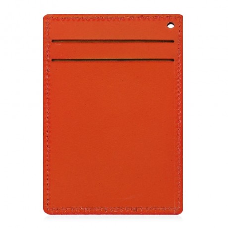 FLAMA UNISEX TRIANGLE DESIGN PU LEATHER CARD COVER WALLET (ORANGE RED)