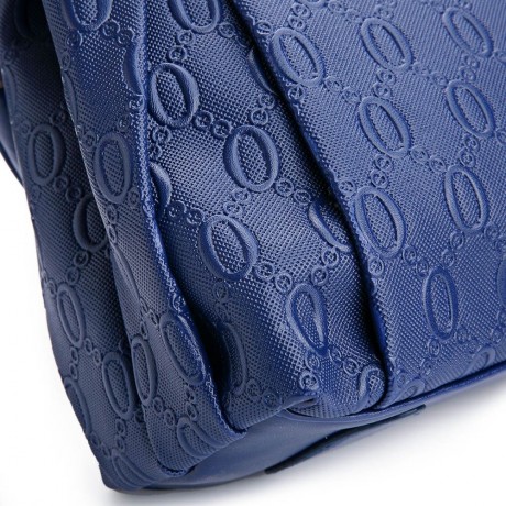 WOMEN 3PCS TOTE BAG PU LEATHER HANDBAG PURSE BAGS SET (BLUE)