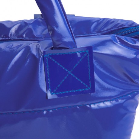 SIMPLE DESIGN SOLID COLOR TOTE BAG FOR LADIES (BLUE)