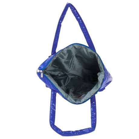 SIMPLE DESIGN SOLID COLOR TOTE BAG FOR LADIES (BLUE)