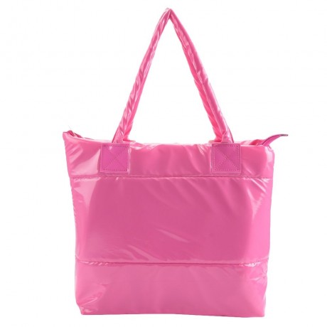 SIMPLE DESIGN SOLID COLOR TOTE BAG FOR LADIES (LIGHT PINK)