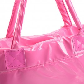SIMPLE DESIGN SOLID COLOR TOTE BAG FOR LADIES (LIGHT PINK)