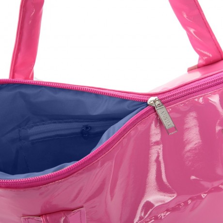 SIMPLE DESIGN SOLID COLOR TOTE BAG FOR LADIES (LIGHT PINK)