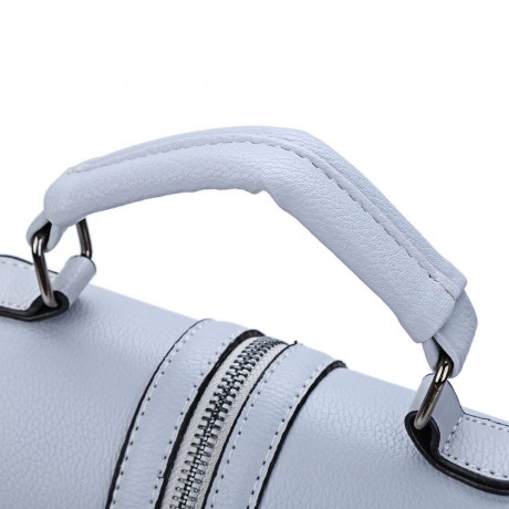 THREE FEATHER LADY FASHIONABLE ARROW BELT MAGNET BUTTON SHOULDER MESSENGER BAG (GRAY)